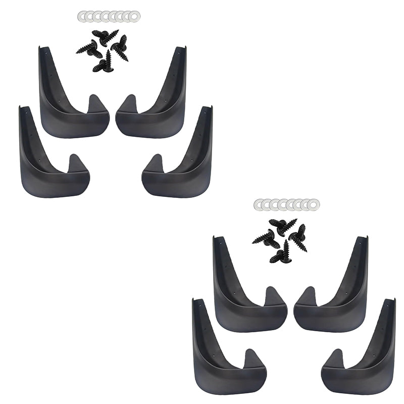 4pcs/set Front & Rear Car Mud Splash Guards Fender Flares Universal Fit