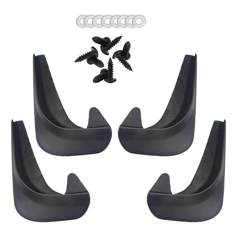 4pcs/set Front & Rear Car Mud Splash Guards Fender Flares Universal Fit